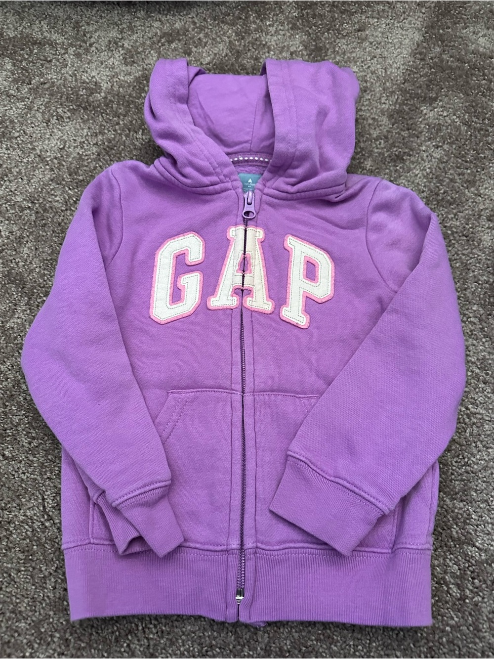 GAP Factory Girls' Purple Zip-Up Hoodie 3T